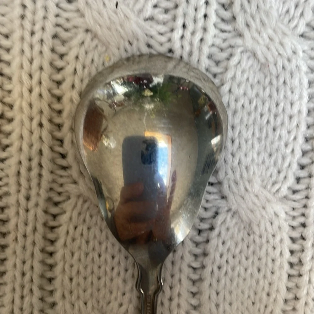 VTG Oneida LTD Wm A Rogers 6” spoon Sugar mayonnaise condiments deluxe stainless